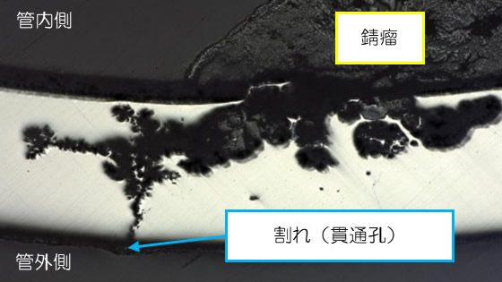 漏れ原因調査